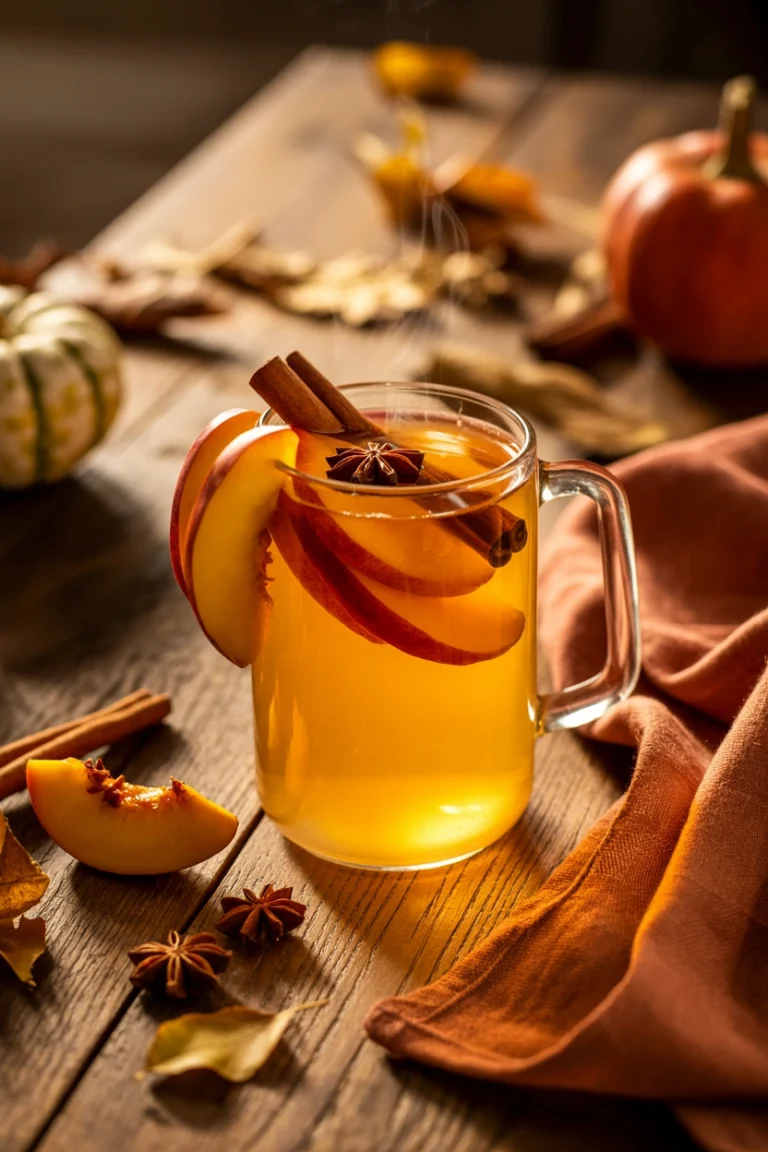 Spiced Peach Cider Mocktail