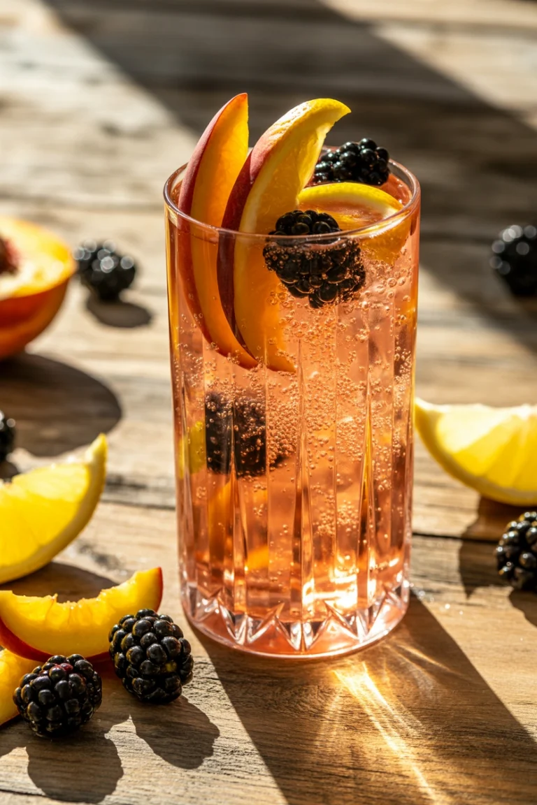 Peach Blackberry Fizz Mocktail: A Bubbly, Fruit-Forward Sipper for Any Gathering