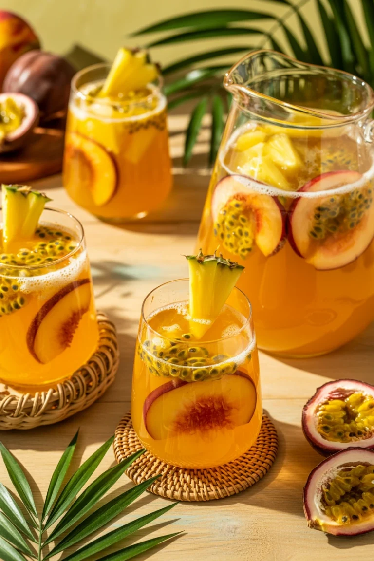 Peach Passionfruit Punch Mocktail: Your New Favorite Party Sipper