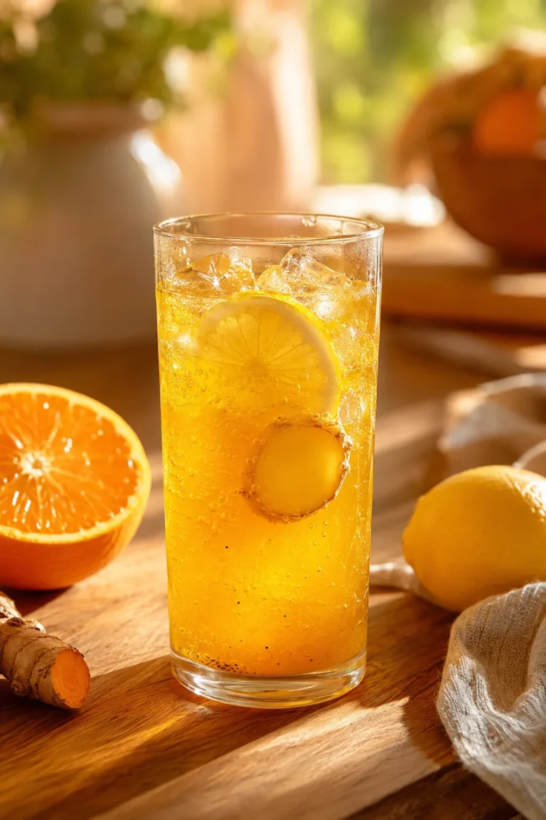 Orange Turmeric Sparkler: A Golden, Glowing Mocktail Recipe