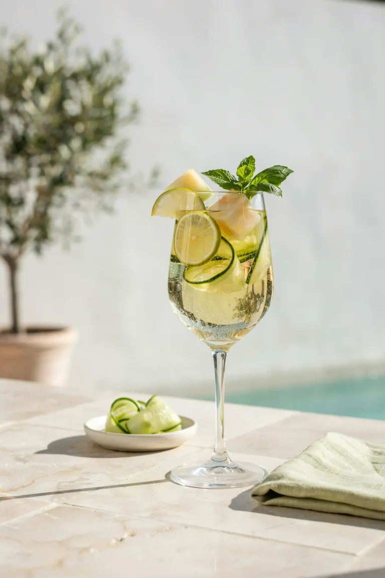 Cucumber Melon Wine Spritzer: The Coolest Sip of Summer