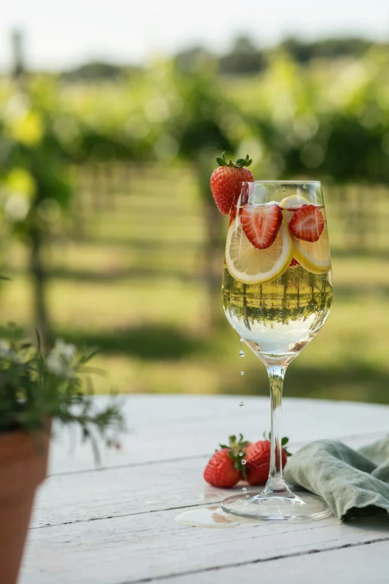 Strawberry Sauvignon Blanc Spritzer