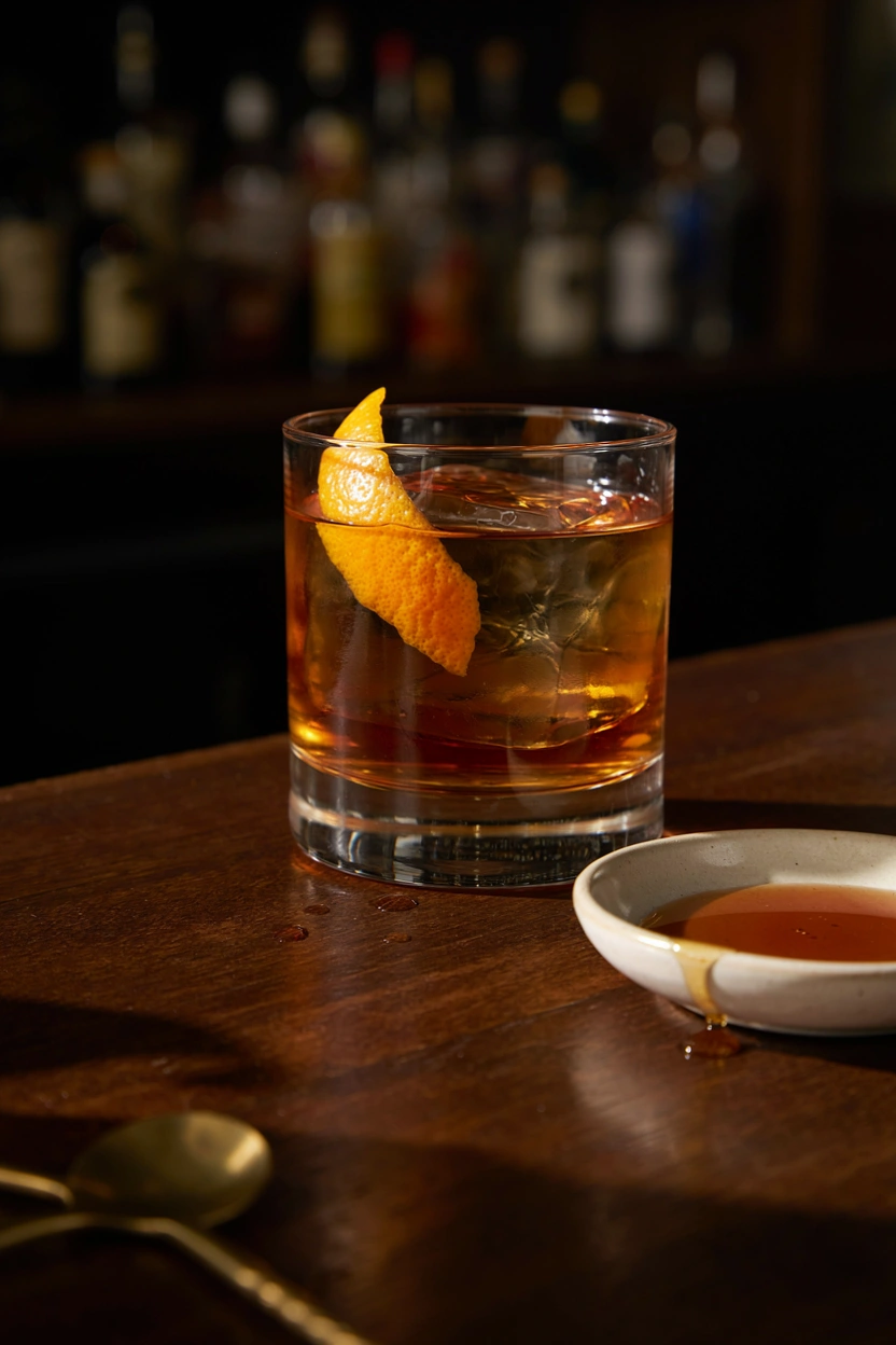 Maple Old Fashioned with Tequila